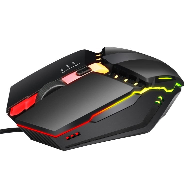 HXSJ S200 Wired Mouse Colorful Luminous Gaming Mouse