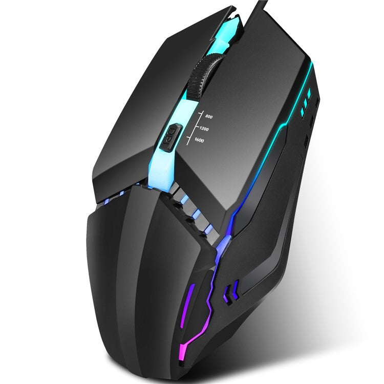 HXSJ S200 Wired Mouse Colorful Luminous Gaming Mouse