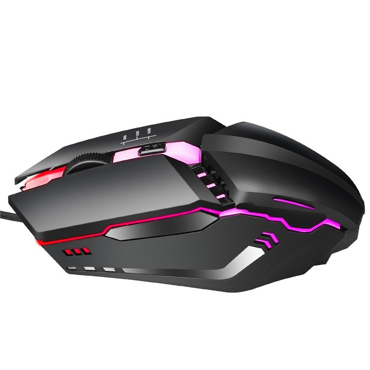HXSJ S200 Wired Mouse Colorful Luminous Gaming Mouse