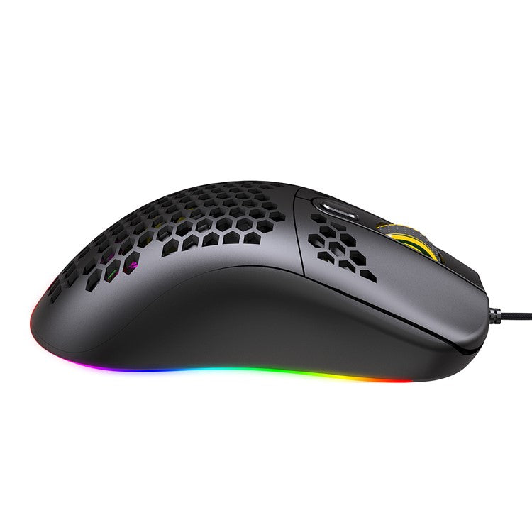 HXSJ X600 RGB Lighting Programming Gaming Mouse Honeycomb Hollow Hole E-sports Optical Mouse