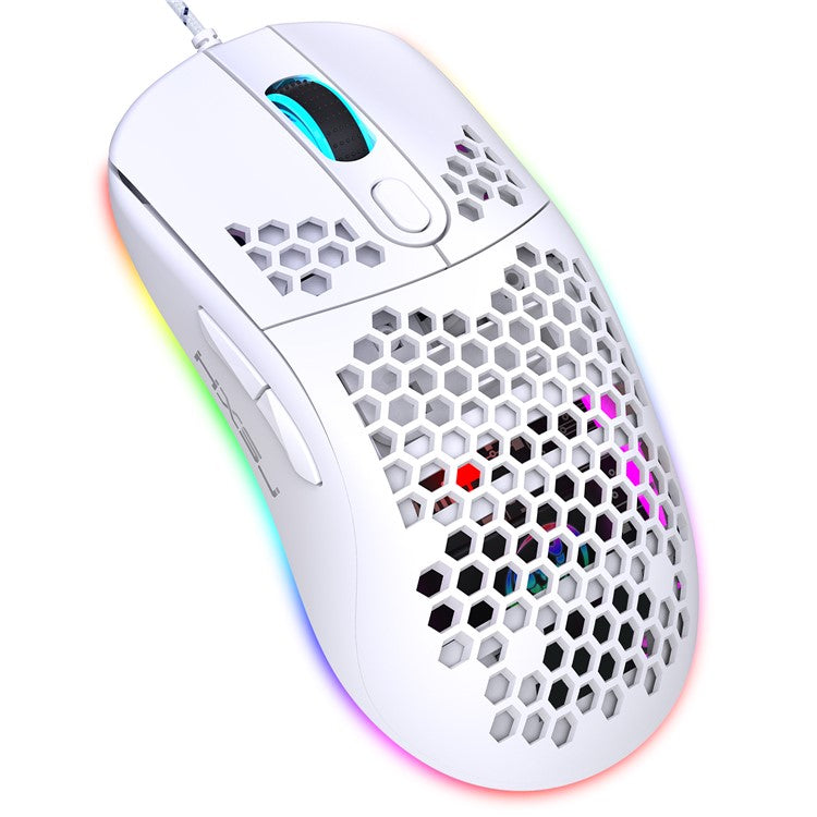X600 RGB USB Wired Mouse Programmable Mice PC Gamer Mouse with Honeycomb Shell