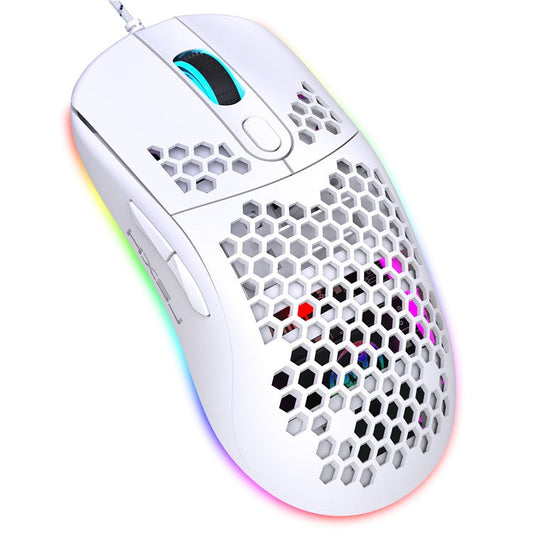 X600 RGB USB Wired Mouse Programmable Mice PC Gamer Mouse with Honeycomb Shell