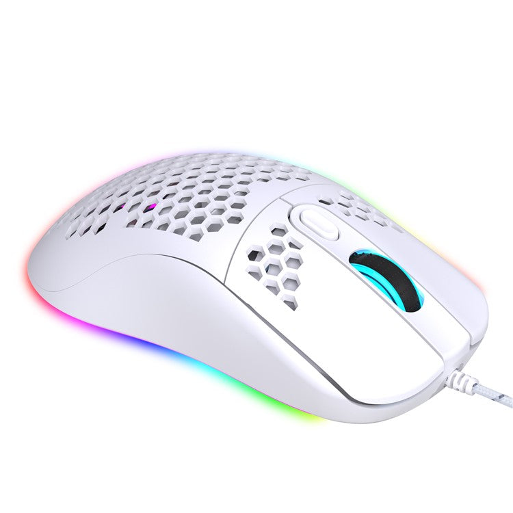 X600 RGB USB Wired Mouse Programmable Mice PC Gamer Mouse with Honeycomb Shell