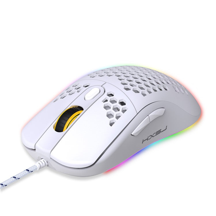 X600 RGB USB Wired Mouse Programmable Mice PC Gamer Mouse with Honeycomb Shell