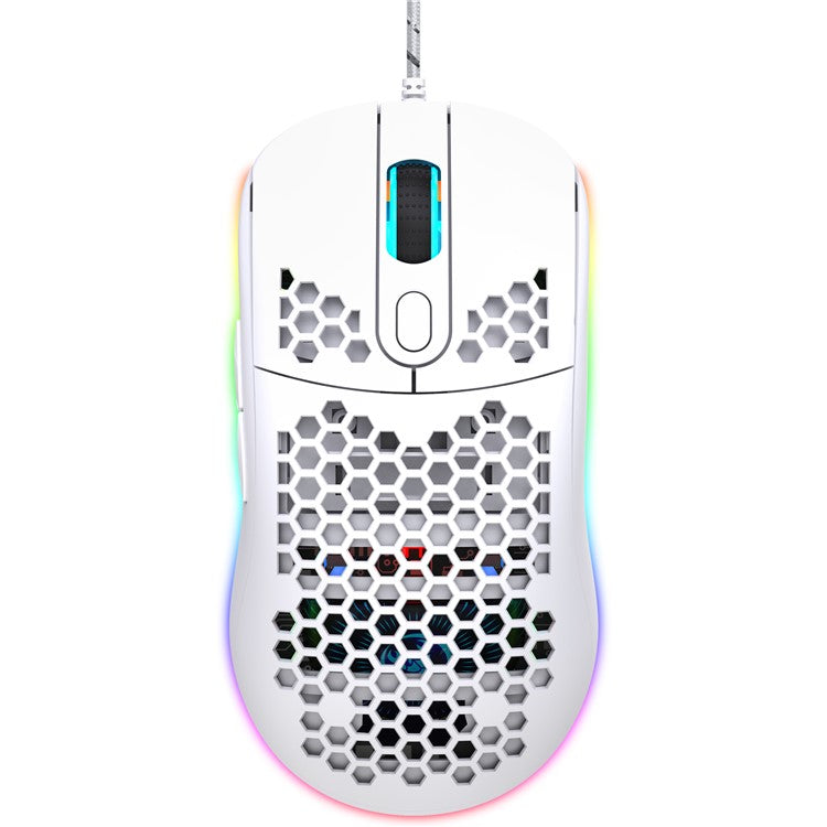 X600 RGB USB Wired Mouse Programmable Mice PC Gamer Mouse with Honeycomb Shell