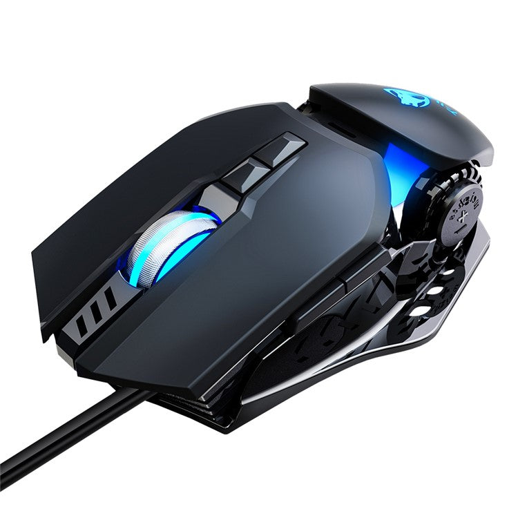 T-WOLF G530 Wired Mouse Colorful Luminous Gaming Mouse USB Port - Black