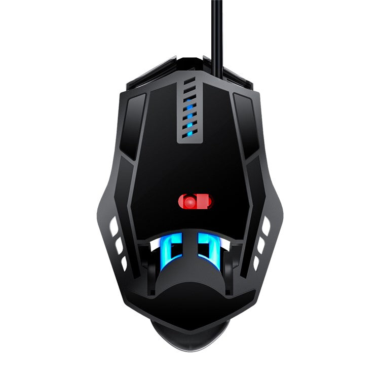 T-WOLF G530 Wired Mouse Colorful Luminous Gaming Mouse USB Port - Black
