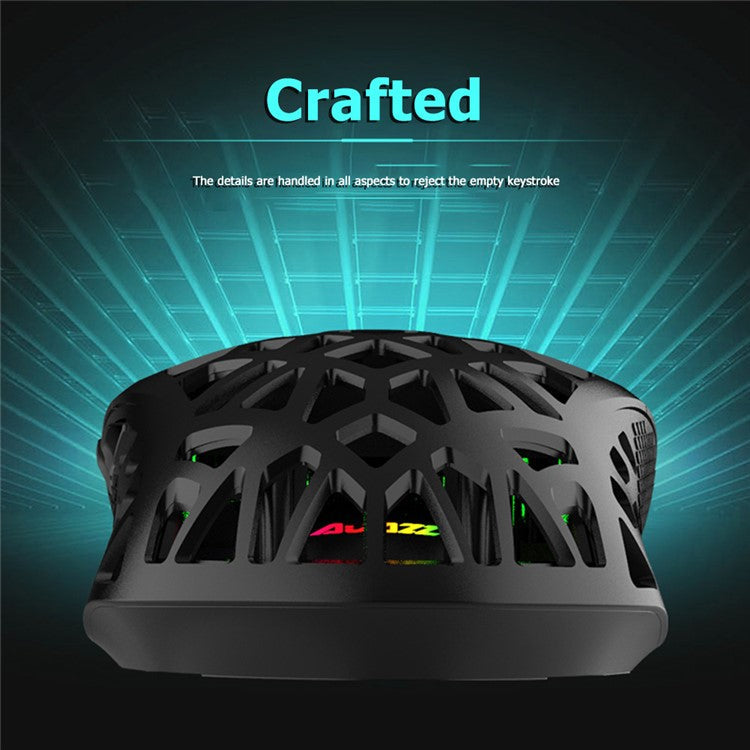AJAZZ AJ339 12400 DPI PAW3327 Sensor RGB Backlight Ergonomic Honeycomb Design USB Wired Gaming Mouse - Black