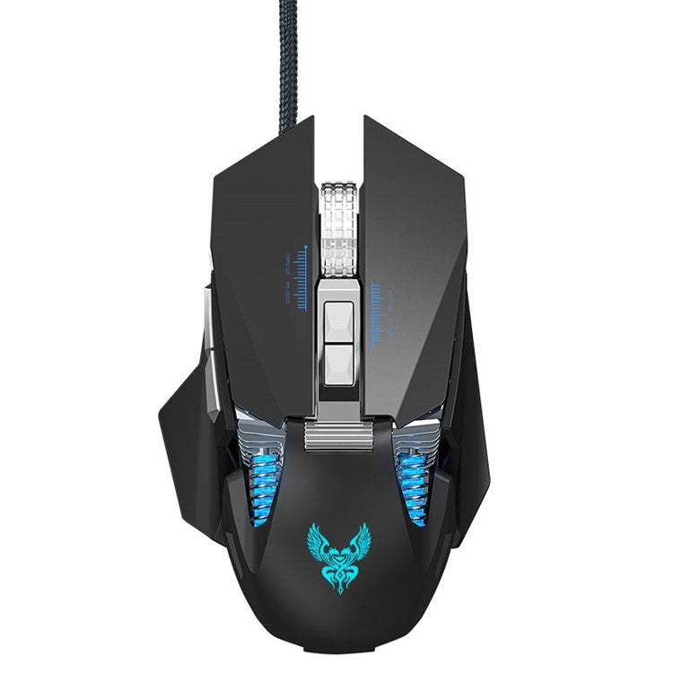 GM98 Mechanical USB Gaming Mouse 7-Key Programmable Optical Wired Mouse for Notebook Desktop Computer - Grey