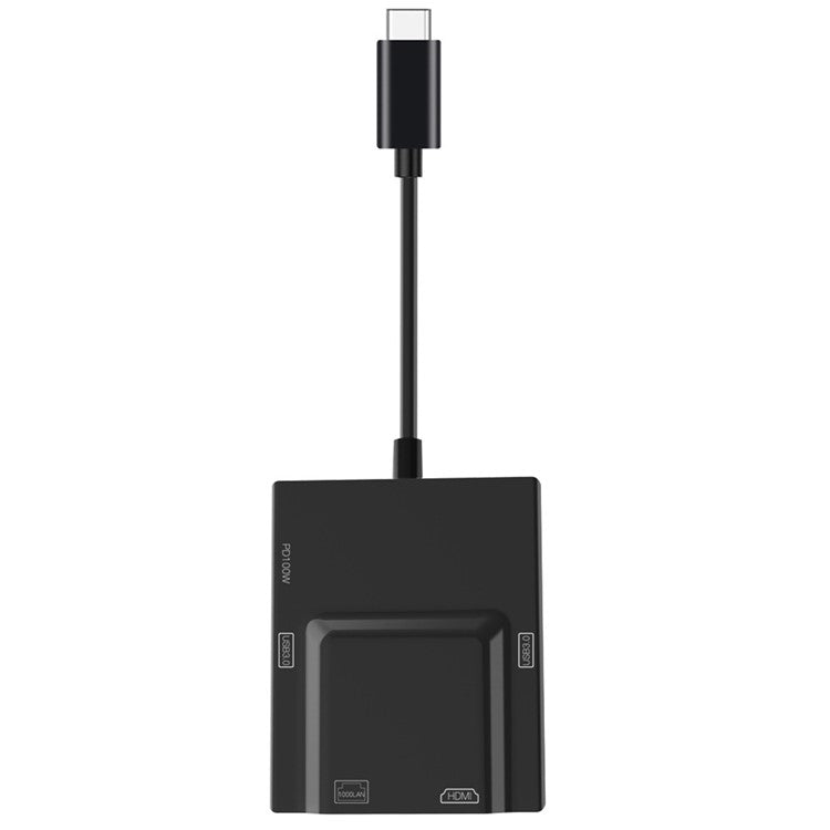 NK-3057HDMI USB-C Hub Adapter to 2xUSB 3.0+HD+Type-C+RJ45 Converter for Laptop