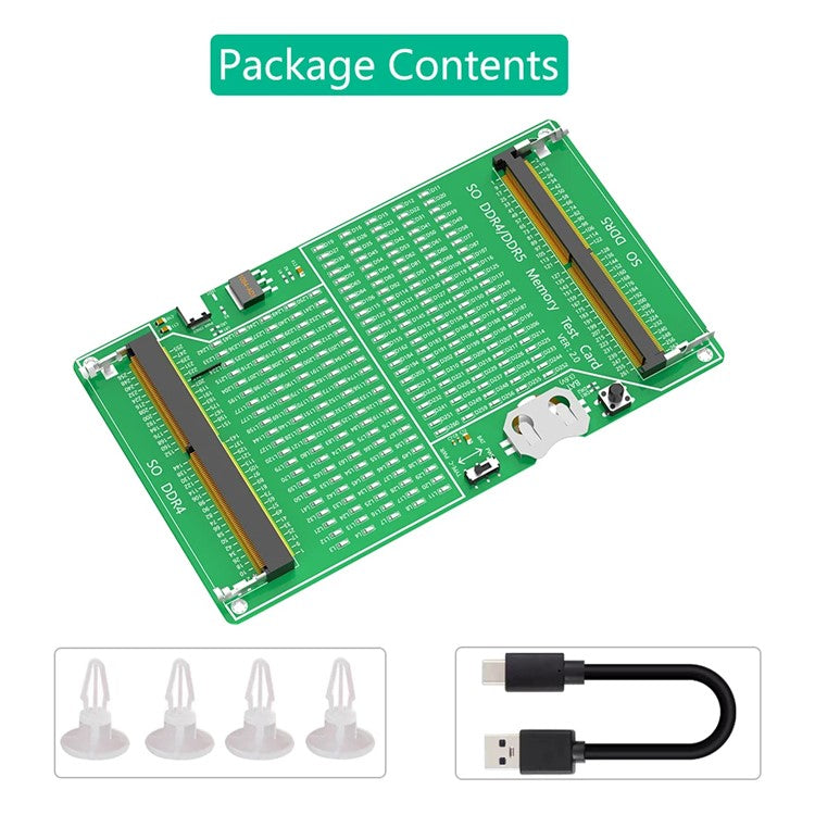 YNS-03 Memory Test Card Notebook Memory Stick Tester DDR4 / DDR5 2-in-1 Memory Tester with Light