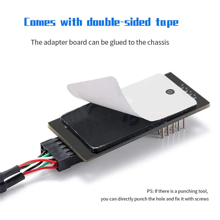 YNS-02 Motherboard USB 2.0 9-pin to 3x 9-pin Adapter Extension Cable Card