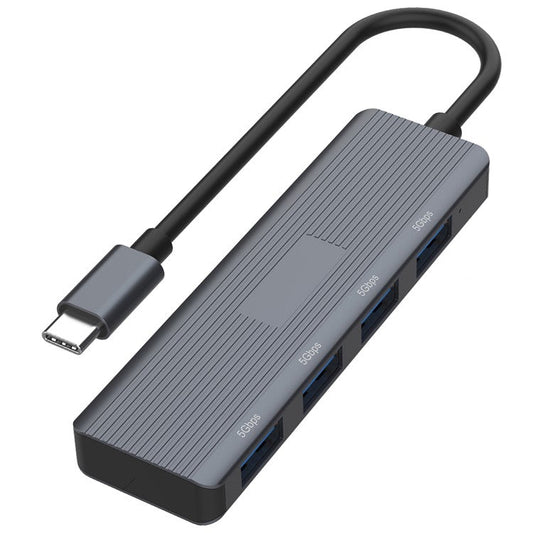 ONTEN UC621 15cm Cable Type-C to 4xUSB3.2 Gen1 Ports USB Hub Splitter Laptop Phone Adapter - Grey