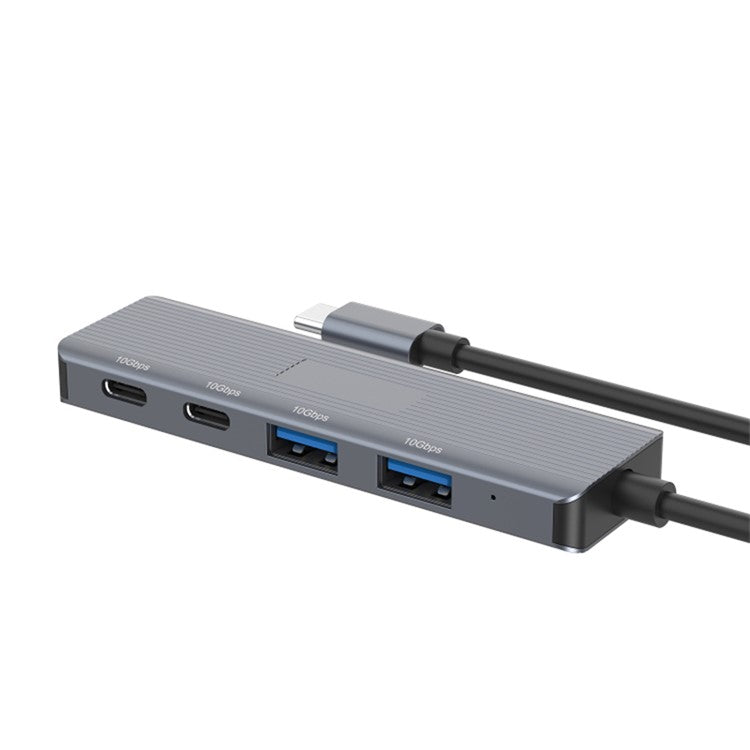 ONTEN UC622 15cm Cable Type-C to 2USB+2Type-C Ports 10Gbps USB Hub Splitter Laptop Phone Adapter - Grey