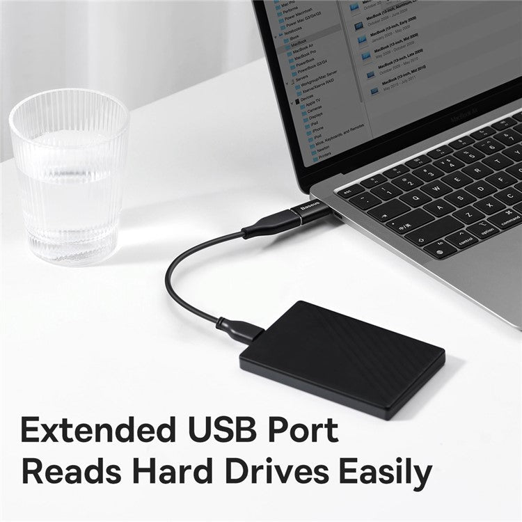 BASEUS Ingenuity Series Mini OTG Adapter Type-C Male to USB-A 3.1 Female Converter - Black