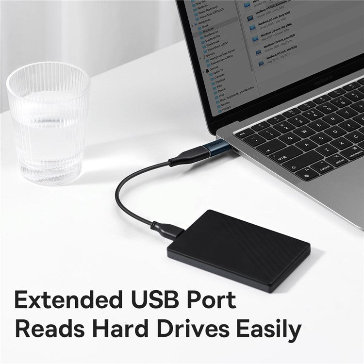 BASEUS Ingenuity Series Mini OTG Adapter Type-C Male to USB-A 3.1 Female Converter - Blue