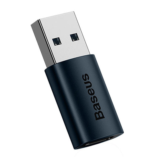 BASEUS Ingenuity Series Mini OTG Adapter USB 3.1 Male to Type-C Female Converter - Blue