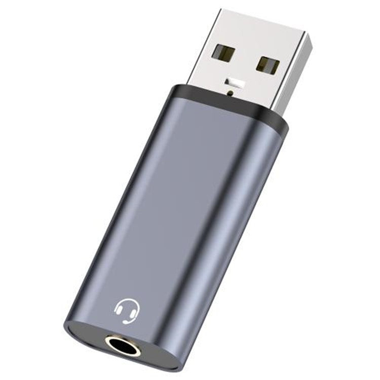 USB Male to 3.5mm Female Audio Adapter External Stereo Sound Card for Laptop / Headphones / Microphone