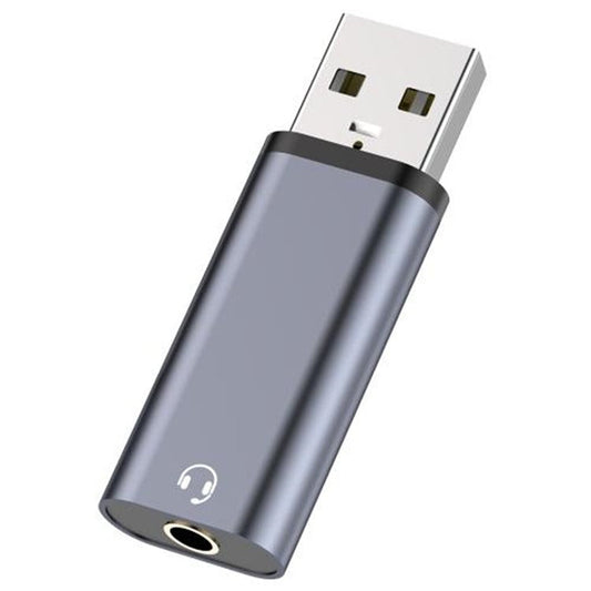 USB Male to 3.5mm Female Audio Adapter External Stereo Sound Card for Laptop / Headphones / Microphone