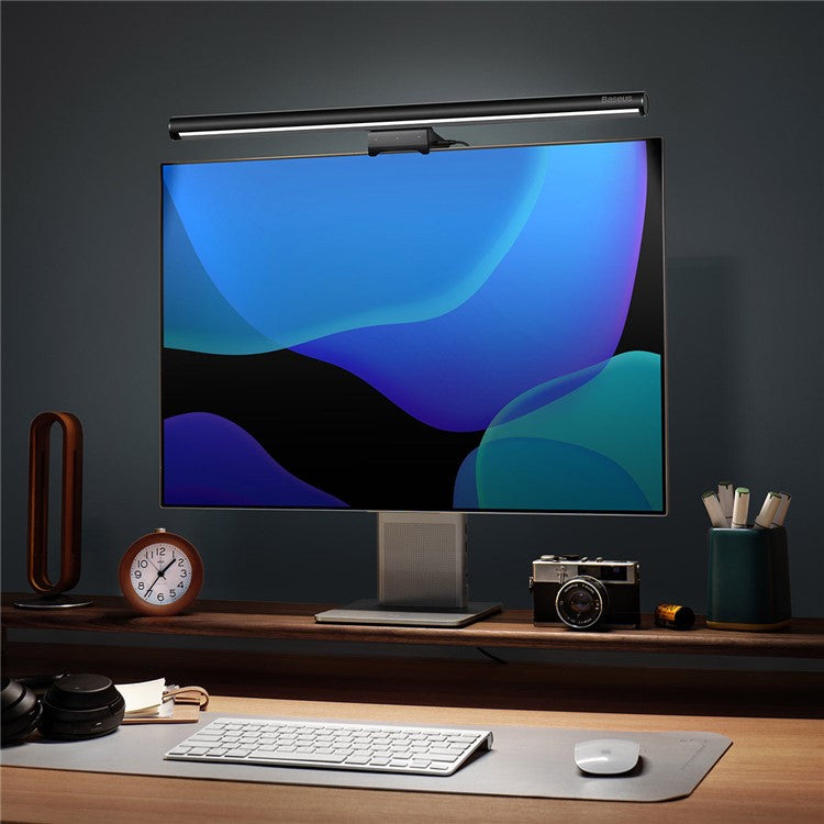 BASEUS i-wok2 Series USB Asymmetric Light Source Computer Monitor Screen Hanging Light (Youth Version) - Black