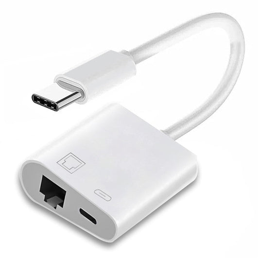 UC-155-TC006 Type C USB-C to 100Mbps Networking RJ45 with PD Power Charge Adapter for Laptop Tablet Phone
