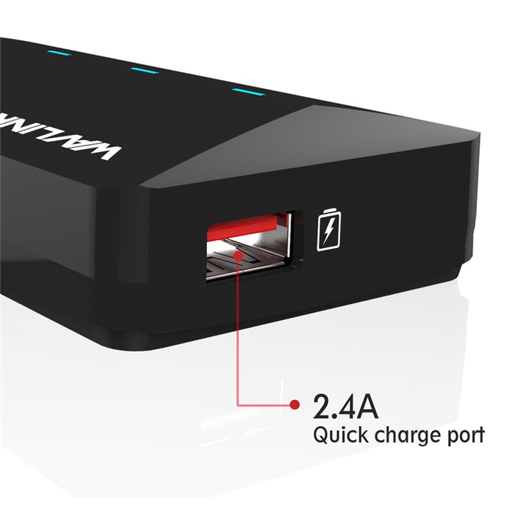 WAVLINK WL-UH3042P1 USB3.0 4-Port Hub 2.4A Fast Charging Adapter for Keyboard Mouse - UK Plug