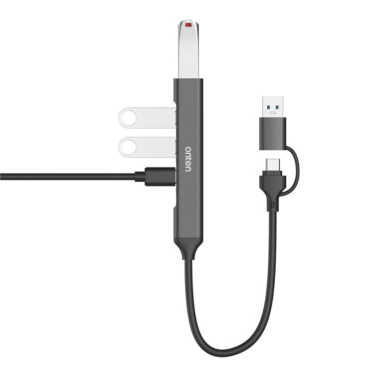 ONTEN UCA9703S 5Gbps USB 3.0 + Type-C Hub Laptop Computer Adapter to 3 x Type-C Ports + USB Port