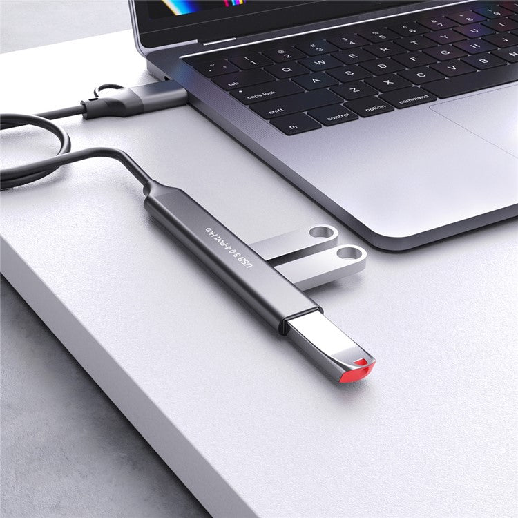ONTEN UCA9703S 5Gbps USB 3.0 + Type-C Hub Laptop Computer Adapter to 3 x Type-C Ports + USB Port
