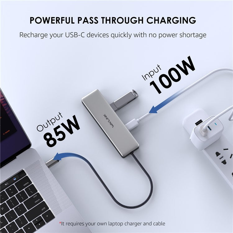 WAVLINK WL-UHP3411 4-in-1 Type-C to 4 USB-C 3.2 Gen2 Ports Adapter 10G Data Transfer Hub