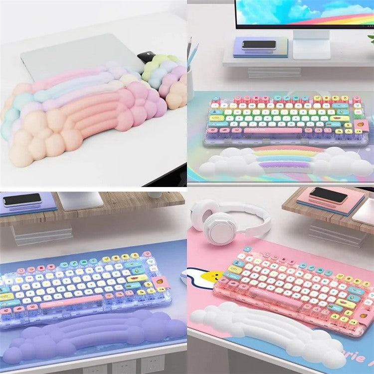 PIWIJOY PJ-01 Cloud Pad Anti-Skid Ergonomic Keyboard Wrist Support Memory Foam Wrist Rest Mat - White