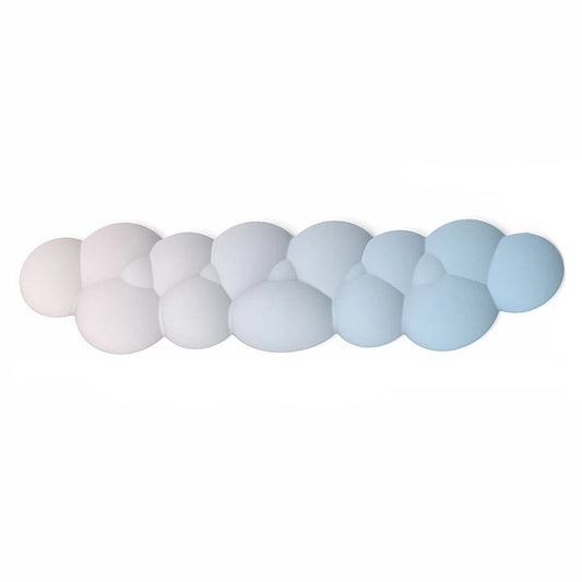 PIWIJOY Marshmallow Wrist Rest Cushion Pad Ergonomic Keyboard Wrist Support with Memory Foam - White+Blue
