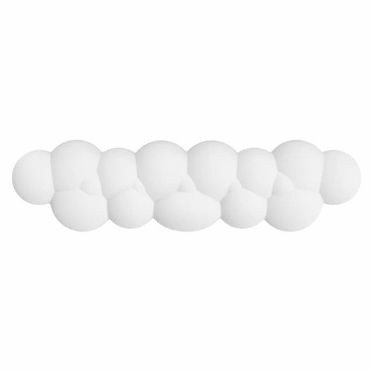 PIWIJOY Marshmallow Wrist Rest Cushion Pad with Memory Foam PU Leather Keyboard Wrist Support - White