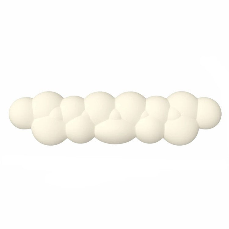 PIWIJOY Marshmallow Wrist Rest Cushion Pad with Memory Foam PU Leather Keyboard Wrist Support - Milky White