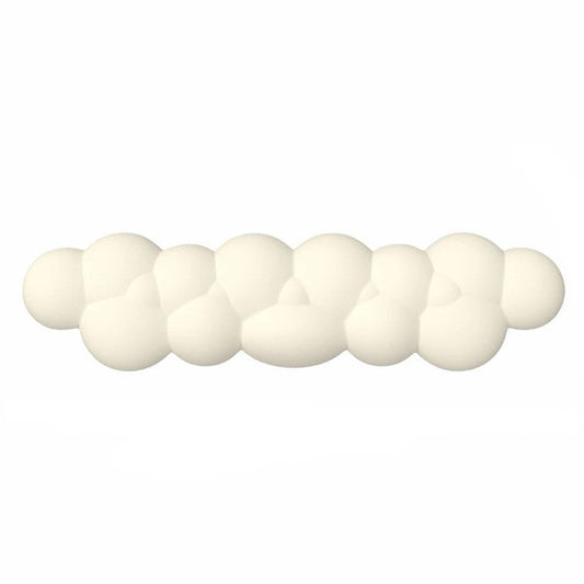 PIWIJOY Marshmallow Wrist Rest Cushion Pad with Memory Foam PU Leather Keyboard Wrist Support - Milky White