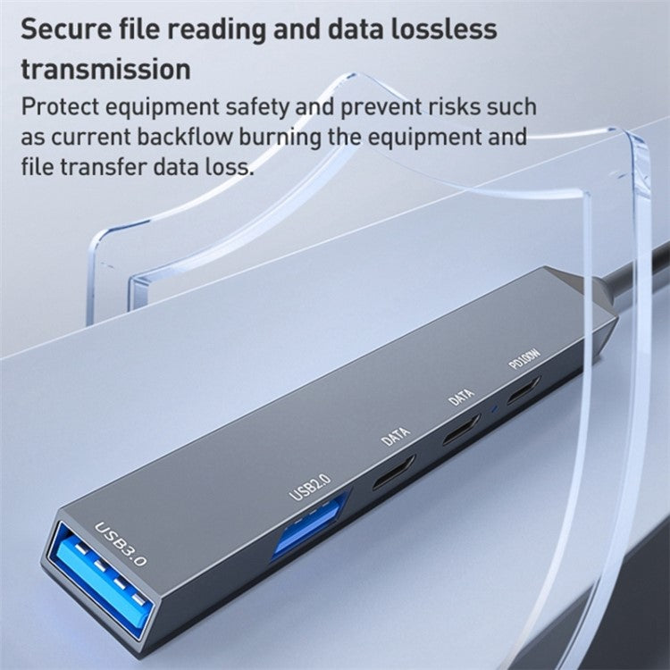 ADS-809D USB+Type-C Adapter Multi-Port Hub to USB Data Transfer + PD 100W Charging