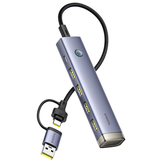 BASEUS HUB AIR 4-In-1 USB+Type-C Adapter Hub to 4xUSB 3.1+Type-C 5V Power Supply