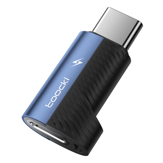 TOOCKI TQ-OTG11 USB-C Male to iP Female 60W Data Adapter 480Mbps Data Transmission - Blue