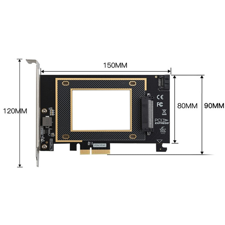 TXB124 SFF8639 SSD Solid State Drive Conversion Card PCIE X4 to U.2 Adapter Card