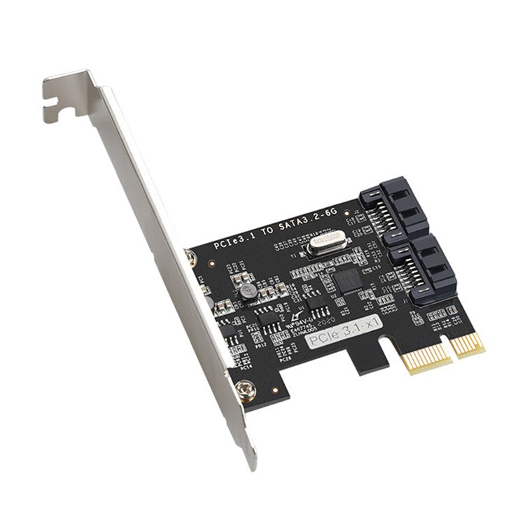 TXB116 SATA Hard Drive Expansion Card PCI-E 3.1 to 2-port SATA 3.2 6Gbps Adapter Card (Chip: JMB582)