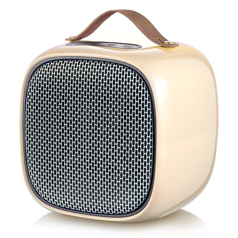 Smart Mini Heater Home Desktop Small Heater, CN Plug (Metal Mesh-Beige)