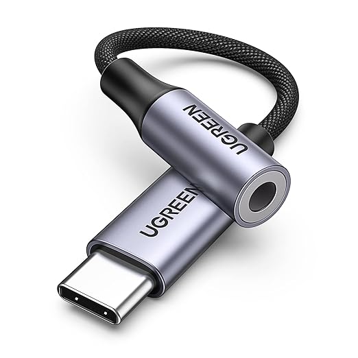 UGREEN 10cm USB-C / Type-C Male to 3.5mm Audio Female Adapter Converter