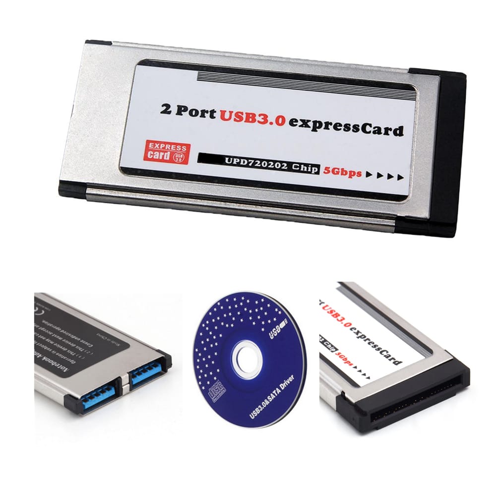 PCI-E PCI Express to 2 Port USB 3.0 34 mm Expresscard Card Converter Adapter