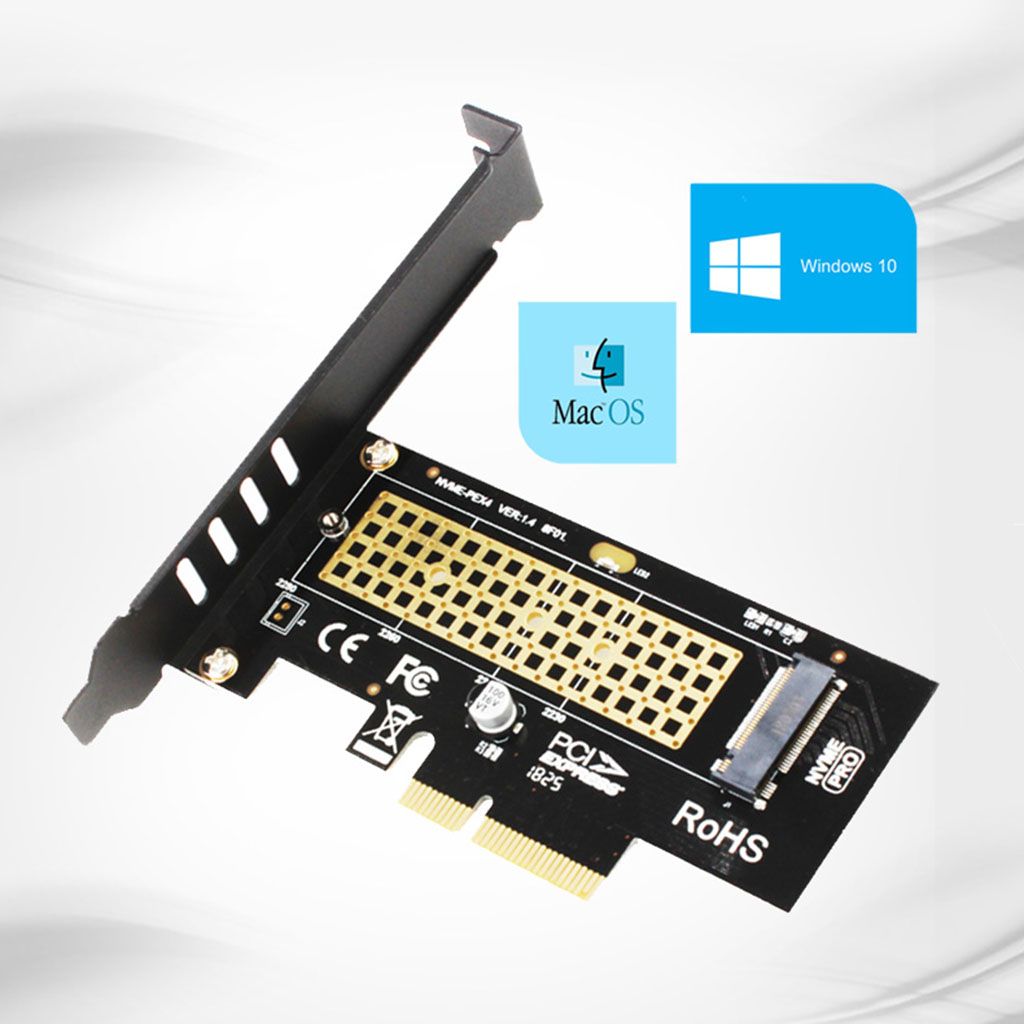 NVME PCIe Adapter, M.2 NVME SSD to PCI Express 3.0 x4 Host Expansion Card