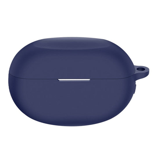 For Realme Buds Air 5 Pro Silicone Cover Case TWS Bluetooth Earphone Charging Bin Sleeve with Buckle - Blue