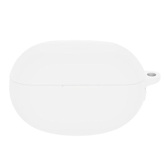 For Realme Buds Air 5 Pro Silicone Cover Case TWS Bluetooth Earphone Charging Bin Sleeve with Buckle - White