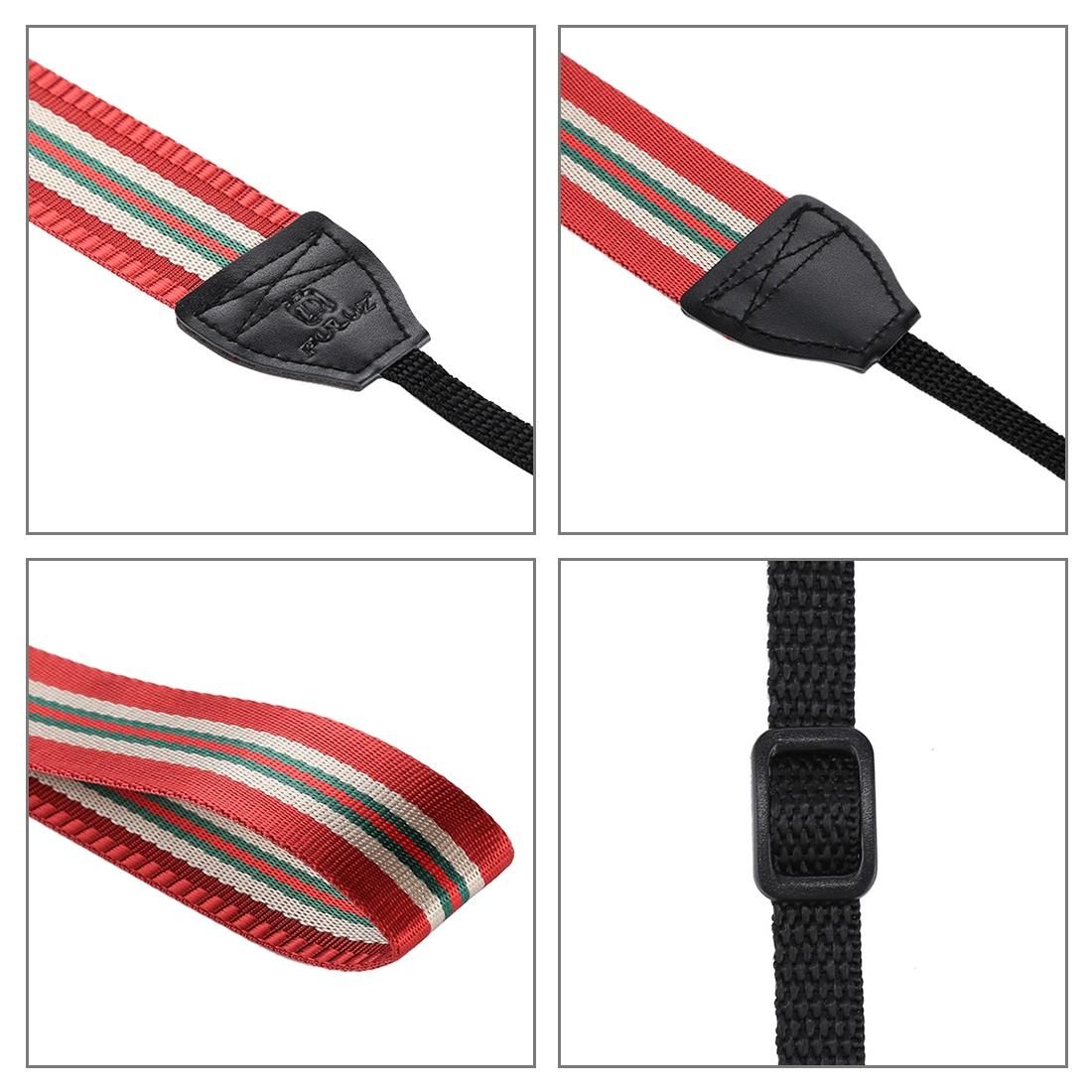 PULUZ Stripe Style  Series Shoulder Neck Strap Camera Strap for SLR / DSLR Cameras (Coffee)