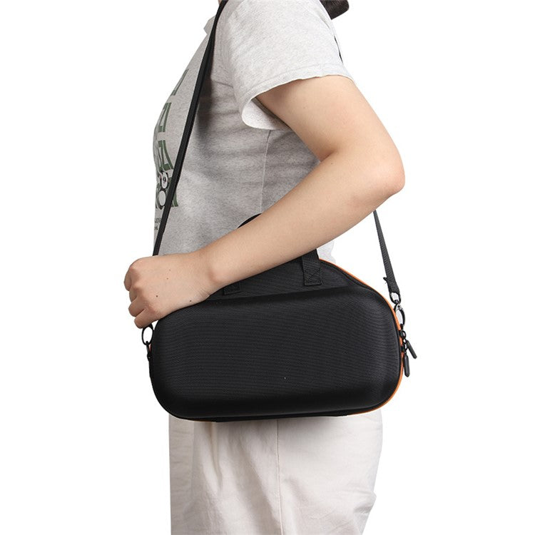 For Bose Soundlink Max Oxford Cloth+ EVA Storage Case Bluetooth Speaker Carrying Bag with Shoulder Strap - Black