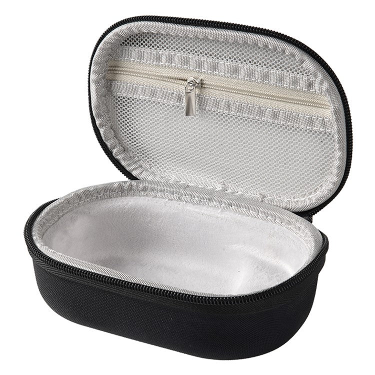 For JBL Clip 5 Bluetooth Speaker Storage Bag EVA Hard Case with Carabiner and Hand Strap - Black  /  Grey