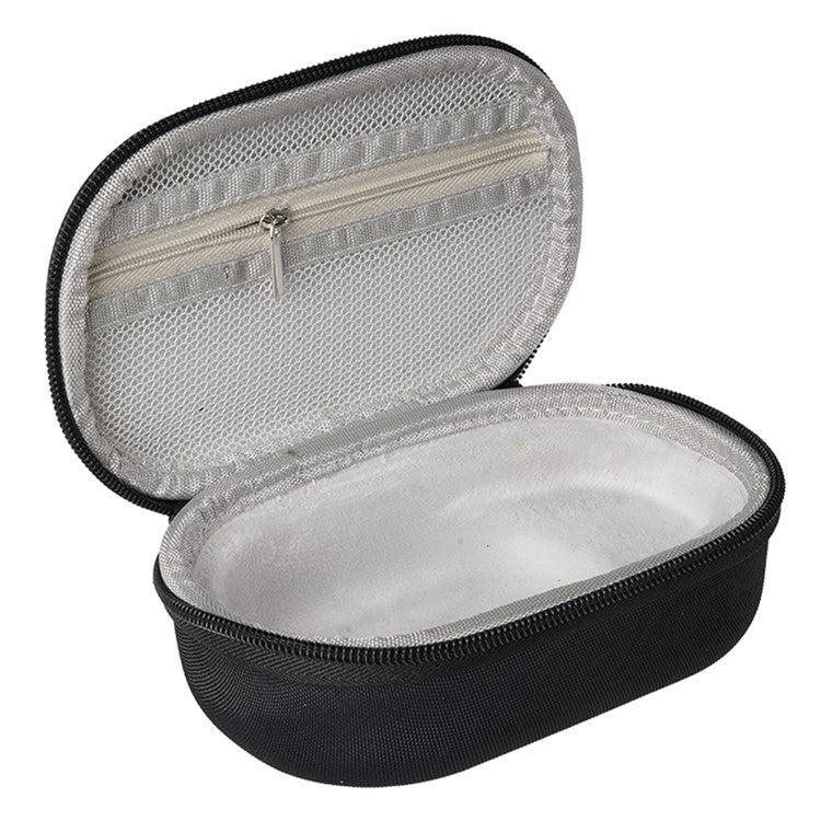 For JBL Clip 5 Bluetooth Speaker Storage Bag EVA Hard Case with Carabiner and Hand Strap - Black  /  Grey