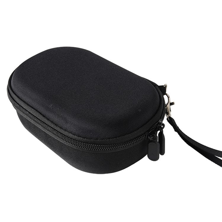 For JBL Clip 5 Bluetooth Speaker Storage Bag EVA Hard Case with Carabiner and Hand Strap - Black  /  Grey